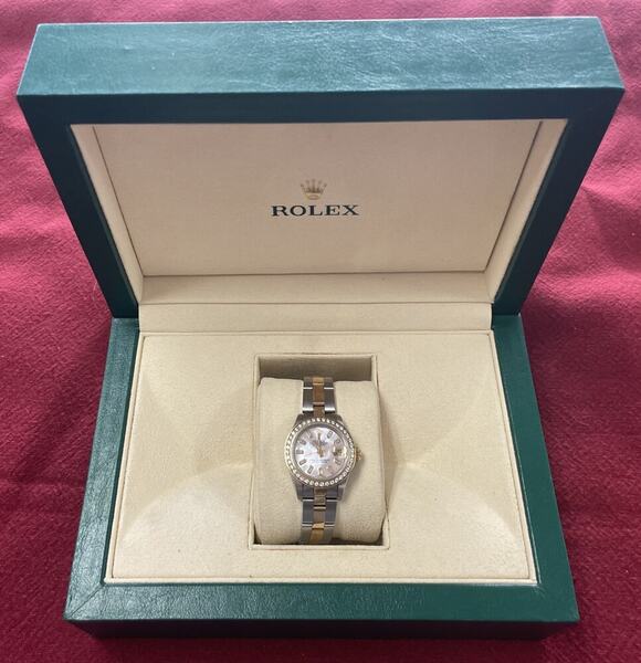 Rolex Other - Rolex 69173 DateJust Ladies Watch 18k & SS Diamond Dial & Bezel - 1987 - SPBKN